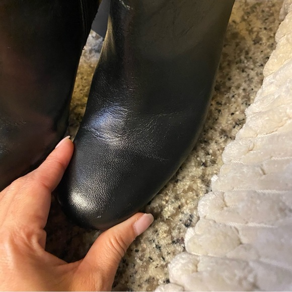 Bcbg MaxAzria  Over The Knee Tall Leather boots Block Heel Sz 7 Org 658$Livana - Picture 13 of 15